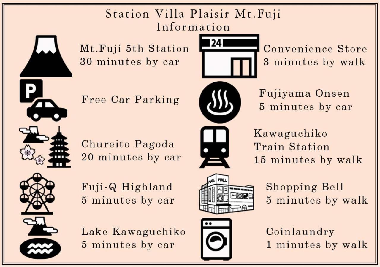 Station Villa Plaisir Mt. Fuji Fujikawaguchiko Exterior photo